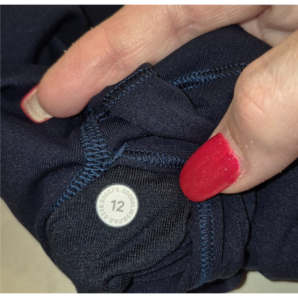 Lululemon Wunder Under Leggings True Navy Sz 12 Luxstreme 25" Inseam - Picture 6 of 8